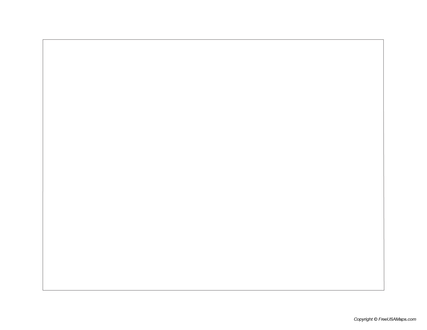 Map of Colorado State Outline