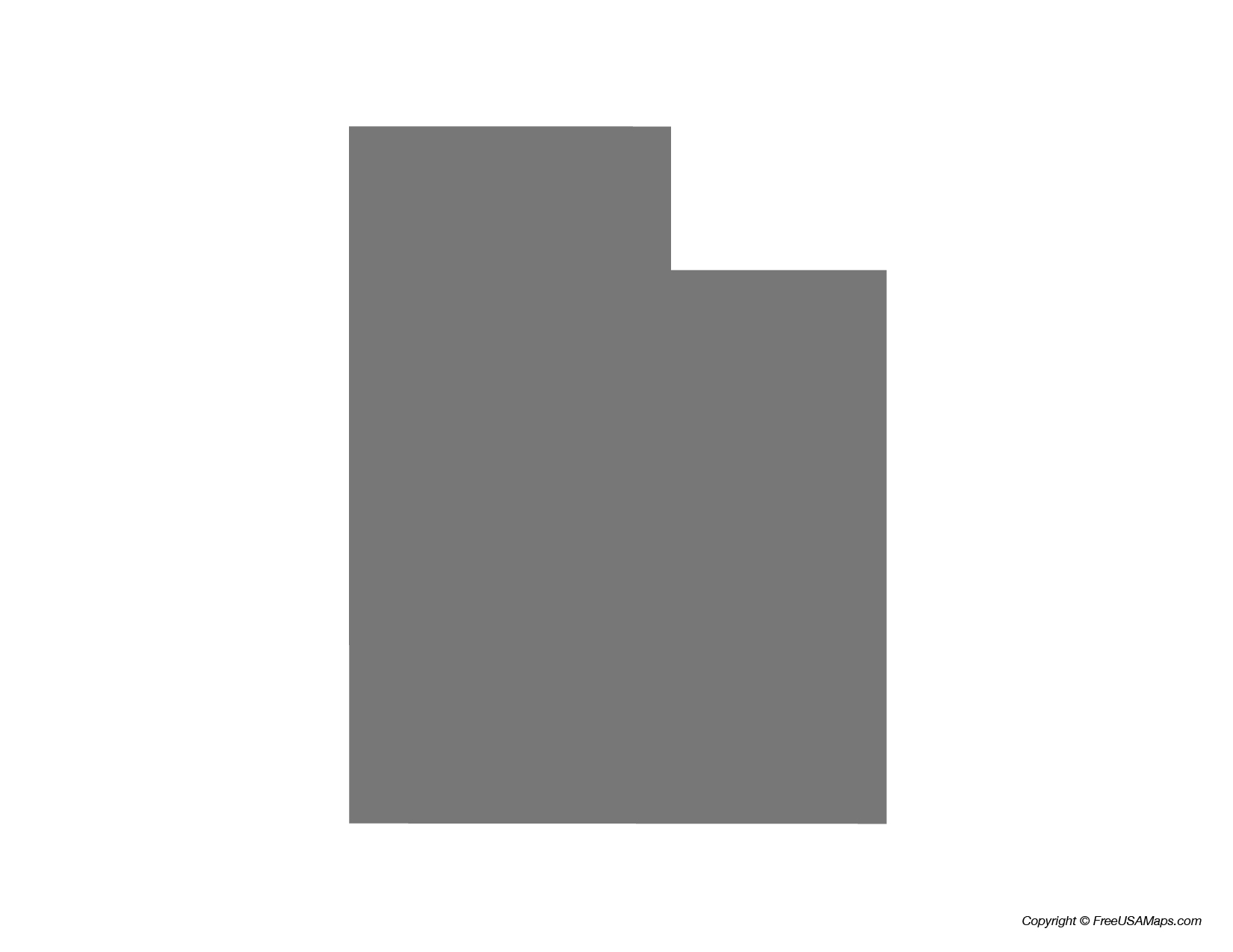 Map of Utah State Shape